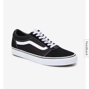 Vans Ward Lo Suede Sneaker - Women's Size 9.5 Black and White